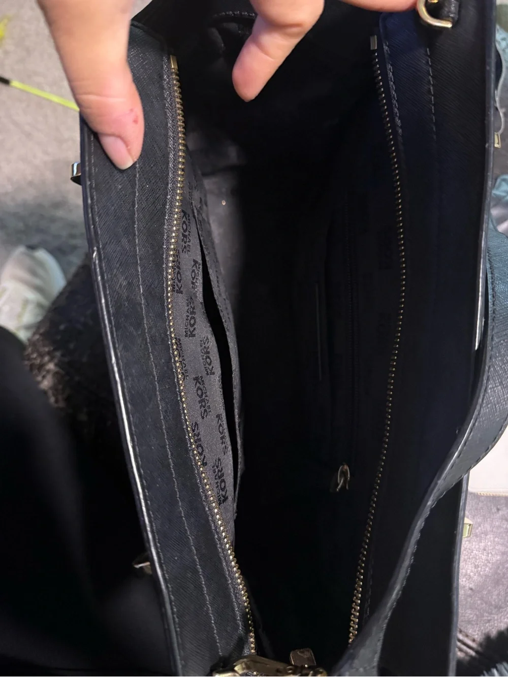Michael Kors black Leather Satchel